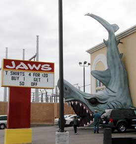 the shark at Jaws