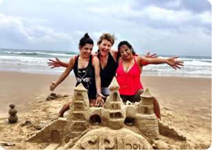 sandy feet sandcastle lesson