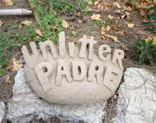 sandy feet logo stone